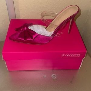 Satin pink pointed toe pump from Shoedazzle size 12 BRAND NEW